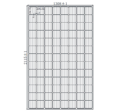 Engineering Drawings Of JAYUAN Mono Solar Panel 500w